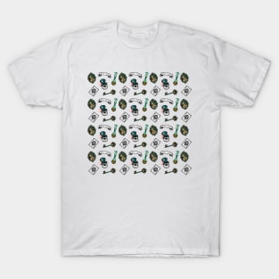 Mad Hatter Green Pattern T-Shirt